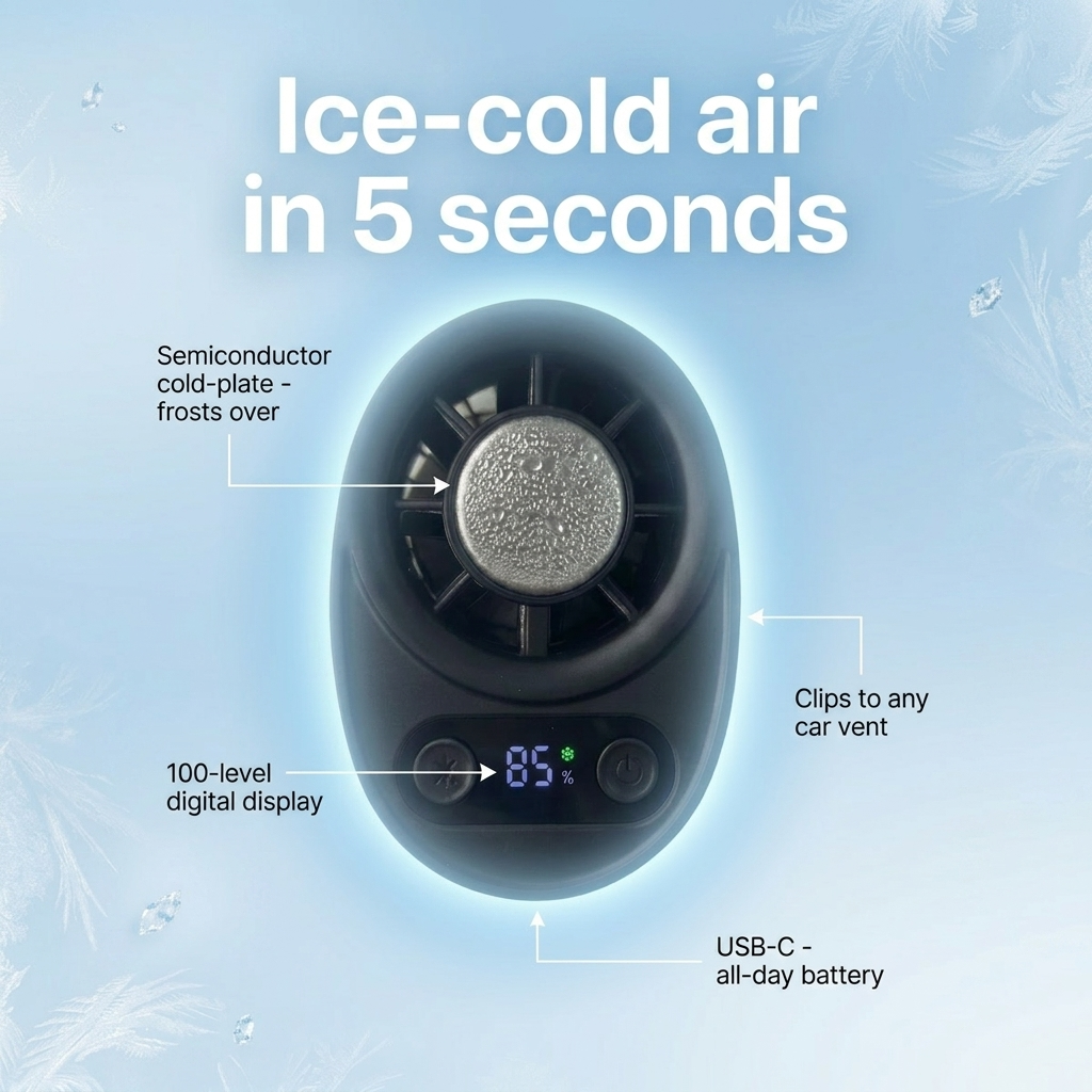 Aira Breeze — Clip-On Cooling Fan for Car, Desk & Stroller